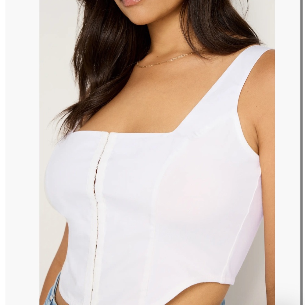 Good American White Poplin Corset - Picture 5 of 15